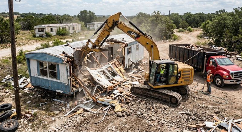Mobile Home Demolition in Katy, TX