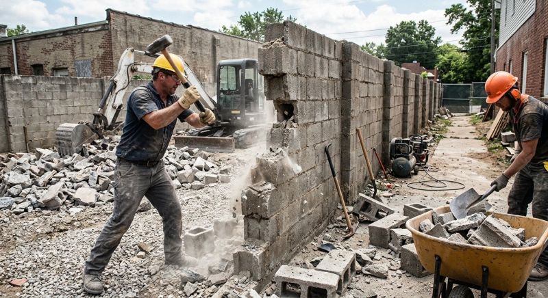 Concrete Wall Demolition in Bergen County, NJ