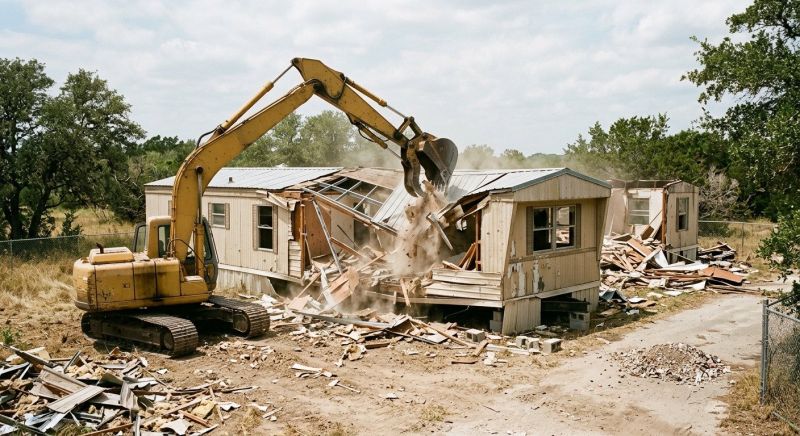 Double Wide Demolition in Sacramento, CA