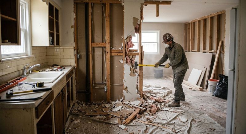 Kitchen Wall Demolition in Frederick, MD